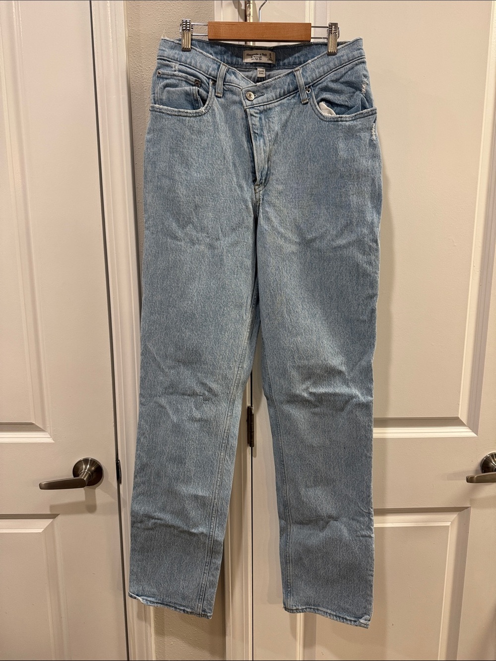 Abercrombie & Fitch Light Wash Straight-Leg Jeans